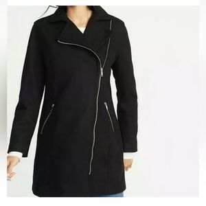 Old Navy Women's Soft Brushed Long Moto Asymmetrical Zip Jacket Coat Size XL